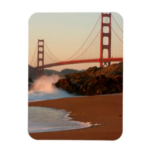 VS, Californië. Gezicht op Golden Gate Bridge Magneet