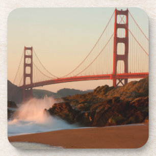 VS, Californië. Gezicht op Golden Gate Bridge Onderzetter