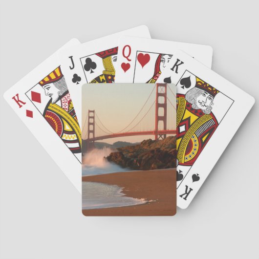 VS, Californië. Gezicht op Golden Gate Bridge Speelkaarten (Achterkant)