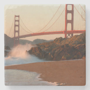 VS, Californië. Gezicht op Golden Gate Bridge Stenen Onderzetter