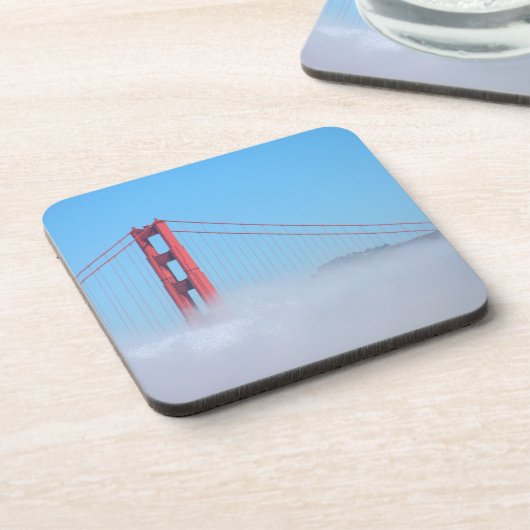 VS, Californië. Golden Gate Bridge 's morgens Bier Onderzetter (Linkerzijde)