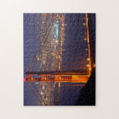 VS, Californië. Golden Gate Bridge 's nachts Legpuzzel (Verticaal)