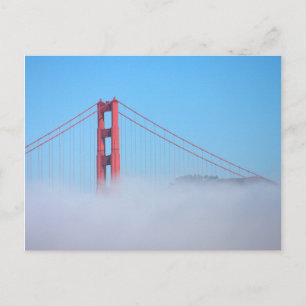 VS, Californië. Golden Gate-brug 's ochtends Briefkaart
