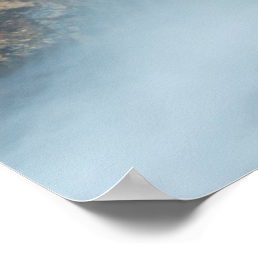 VS, Californië, Inyo National Forest. Waterval Poster (Hoek)