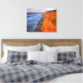 VS, Californië, Kliffen bij Pescadero State Beach Canvas Afdruk (Insitu (Slaapkamer))