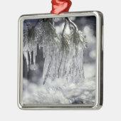 VS, Californië, Lake Tahoe. IJsjes over Metalen Ornament (Links)