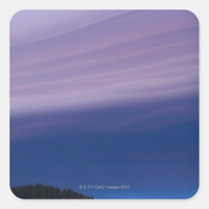 VS, Californië, Lake Tahoe, Landschap met Vierkante Sticker