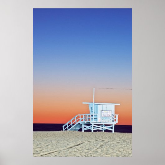 VS, Californië, Los Angeles, Santa Monica Beach Poster (Voorkant)