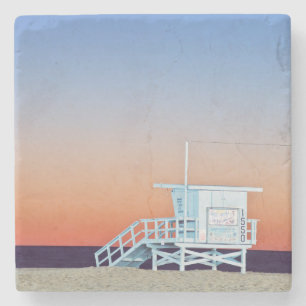 VS, Californië, Los Angeles, Santa Monica Beach Stenen Onderzetter