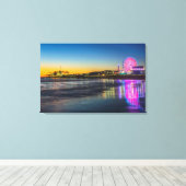 VS, Californië, Los Angeles, Santa Monica Pier Canvas Afdruk (Insitu (Houten vloer))