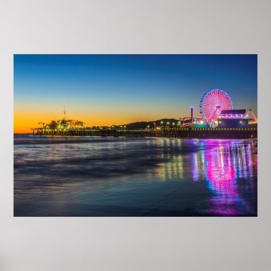 VS, Californië, Los Angeles, Santa Monica Pier Poster (Voorkant)