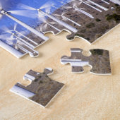 VS, Californië, Mojave. Uitzicht van een windturbi Legpuzzel (Zijkant)