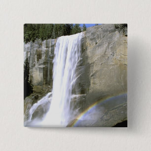 VS, Californië, Nationaal park Yosemite. Vernal Vierkante Button 5,1 Cm