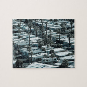 VS, Californië, Palm Springs. Trailer Park op Legpuzzel