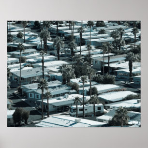 VS, Californië, Palm Springs. Trailerpark op Poster