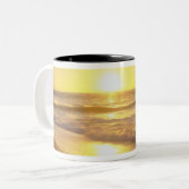VS, Californië, San Diego. La Jolla Shores Tweekleurige Koffiemok (Voorkant links)
