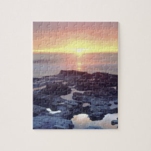 VS, Californië, San Diego. Sunset Cliffs getijde Legpuzzel