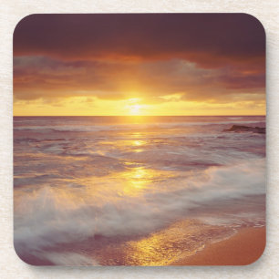 VS, Californië, San Diego. Sunset Cliffs strand Bier Onderzetter