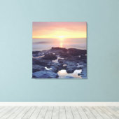 VS, Californië, San Diego. Sunset Cliffs tide Canvas Afdruk (Insitu (Houten vloer))
