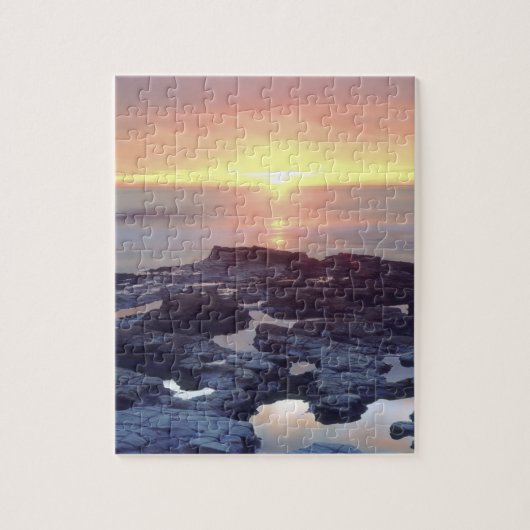 VS, Californië, San Diego. Sunset Cliffs tide Legpuzzel (Verticaal)