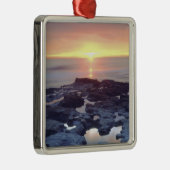 VS, Californië, San Diego. Sunset Cliffs tide Metalen Ornament (Rechts)