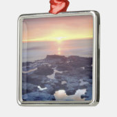 VS, Californië, San Diego. Sunset Cliffs tide Metalen Ornament (Links)
