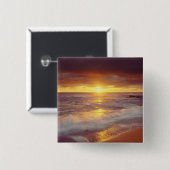 VS, Californië, San Diego. Zonnestrand Vierkante Button 5,1 Cm (Voorkant /achterkant)