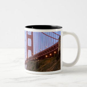 VS, Californië, San Francisco. Golden Gate 3 Tweekleurige Koffiemok