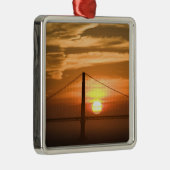 VS. Californië. San Francisco. Sun-instelling Metalen Ornament (Rechts)