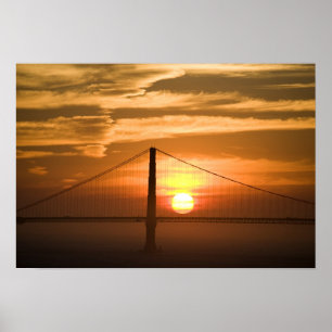 VS. Californië. San Francisco. Zonsondergang Poster