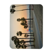 VS, Californië, Santa Monica Pier op zonsondergang Magneet (Verticaal)