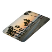 VS, Californië, Santa Monica Pier op zonsondergang Magneet (Linkerzijde)