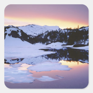 VS, Californië, Sierra Nevada-gebergte. De Vierkante Sticker