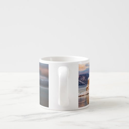 VS, Californië, Sunrise bij Mono Lake Espresso Kop (Achterkant)