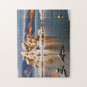 VS, Californië, Sunrise bij Mono Lake Legpuzzel (Verticaal)