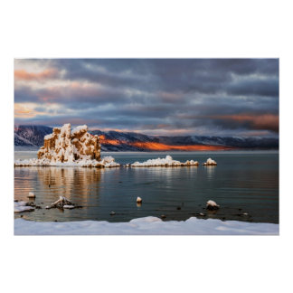 VS, Californië, Sunrise bij Mono Lake Poster