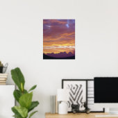 VS, Californië, Sunset over de Sierra Nevada Poster (Thuiskantoor)