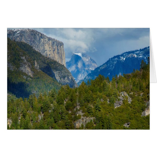VS, Californië. Uitzicht op Half Dome in Yosemite (Voorkant Horizontaal)