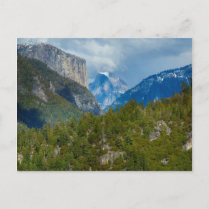VS, Californië. Uitzicht op Half Dome in Yosemite Briefkaart