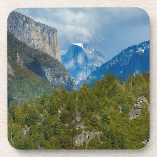 VS, Californië. Uitzicht op Half Dome in Yosemite Onderzetter