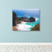 VS, Californië. Uitzicht op Mcway Falls Canvas Afdruk (Insitu (Houten vloer))