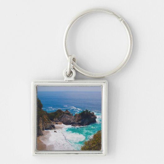 VS, Californië. Uitzicht op Mcway Falls Sleutelhanger (Voorkant)