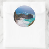 VS, Californië. Uitzicht van MCA-Herfsten Ronde Sticker (Tas)