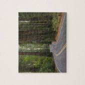 VS, Californië, weg door het bos van sequoia Legpuzzel (Verticaal)