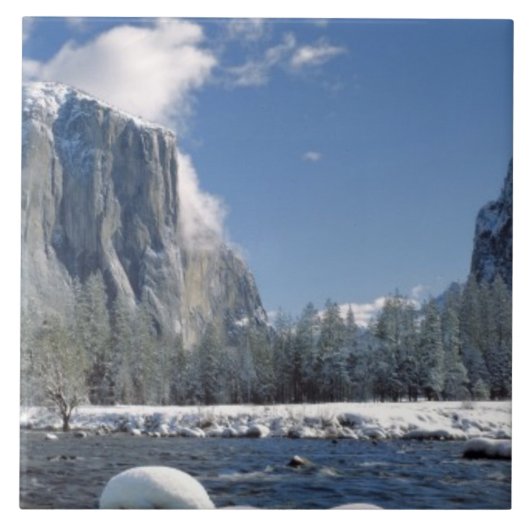 VS, Californië, Yosemite NP. De Merced, Tegeltje (Voorkant)