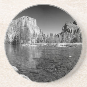 VS, Californië. Yosemite Valley View Zandsteen Onderzetter