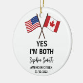 VS Canada dubbele nationaliteit op maat Keramisch Ornament (Links)