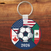 VS Canada Mexico Voetbal 2026 Sleutelhanger (Voorkant)