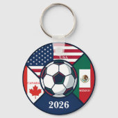 VS Canada Mexico Voetbal 2026 Sleutelhanger (Achterkant)