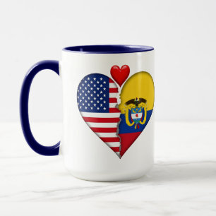 VS Colombia Hart vlaggen Spaans erfgoed Mok